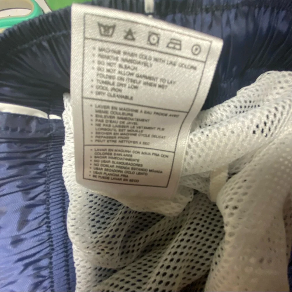 Nike Men’s Navy Blue Swim Trunks with White Trim